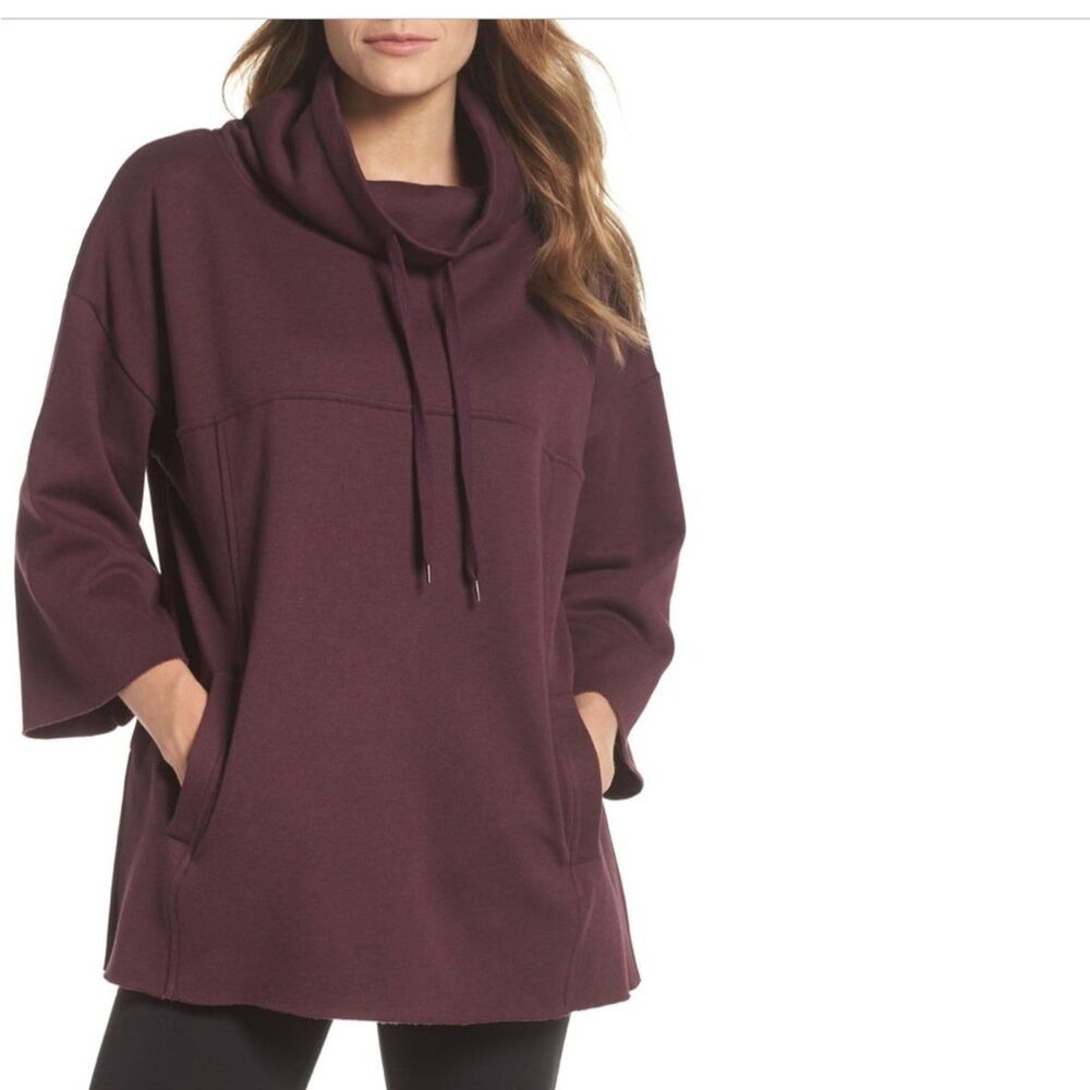 UGG Fleece Lined Astrid Poncho Sweatshirt Size 1X/2X Cherry